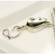 1x silber Hakenverschluss 30x13mm Schmuckverschluss - Schmuckubehör Schmuckverschluss
