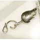 1x silber Hakenverschluss 30x13mm Schmuckverschluss - Schmuckubehör Schmuckverschluss
