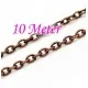 10m kupfer Kette 3x2mm kupferfarbene Gliederkette - Schmuckzubehör - Leisure-Beads DIY
