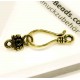 1x goldfarben Schmuckhaken 24x11mm Miederhaken Schmuckverschluss - Schmuckubehör Schmuckverschluss