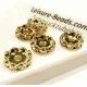 5x goldfarben Strass Rondelle 12mm runde Strassrondelle - Schmuckzubehör Rondell - Leisure-Beads DIY