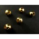 5x glatte Metallperlen 8mm goldfarben Kugel Spacer Schmuckzubehör
