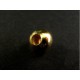 Glatte Großloch Metallperlen 8mm goldfarben Kugel Spacer Schmuckzubehör