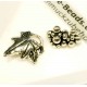 1x silber Hakenverschluss 28x15mm Schmuckverschluss - Schmuckubehör Schmuckverschluss