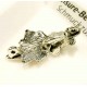 1x silber Hakenverschluss 28x15mm Schmuckverschluss - Schmuckubehör Schmuckverschluss