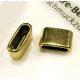 Antikgoldfarbene Schiebeperle 12x8x5mm innen 9x3mm schlichte - Schmuckzubehör