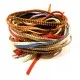 10x 95cm Kunstlederband 5mm mit Nieten im bunten Mix Schmuckband in Wildlederoptik für Armbänder - Schmuckzubehör Lederband - Leisure-Beads DIY