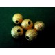 5x angerauhte Metallperlen 8mm goldfarben Kugel Spacer