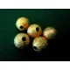 5x angerauhte Metallperlen 8mm goldfarben Kugel Spacer - Leisure-Beads DIY