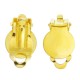 2 Stück goldfarben Ohrclips 17x10mm zum Bekleben Ohr Clips - Schmuckzubehör Ohrclips basteln