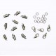 10x 10mm gunmetal Perlenband Verbinder als Set - Schmuckzubehör