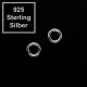 2x 4mm Biegering 925 Sterling Silber rund 925 Silver Binderinge - Schmuckzubehör Biegering
