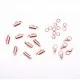 10x 10mm rosegoldfarben Perlenband Verbinder als Set - Schmuckzubehör - Leisure-Beads DIY