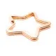 Rosegoldfarben Stern Schlüsselring 33mm stabil und schlicht - Schlüsselanhänger selber machen - Leisure-Beads DIY