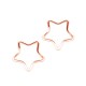 Rosegoldfarben Stern Schlüsselring 33mm stabil und schlicht - Schlüsselanhänger selber machen