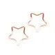 Rosegoldfarben Stern Schlüsselring 33mm stabil und schlicht - Schlüsselanhänger selber machen - Leisure-Beads DIY