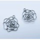 1x silber Rose Anhänger 29x26mm Schmuckanhänger - Schmuckzubehör