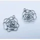 1x silber Rose Anhänger 29x26mm Schmuckanhänger - Schmuckzubehör - Leisure-Beads DIY