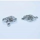 1x silber Kettenverbinder Rose 33x26x5mm Kettenverteiler - Schmuckzubehör