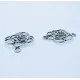 1x silber Kettenverbinder Rose 33x26x5mm Kettenverteiler - Schmuckzubehör - Leisure-Beads DIY