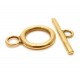 1x goldfarben Knebelverschluss Ringteil 20x14mm Toggle goldfarben - goldfarben Schmuckubehör