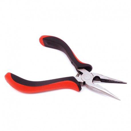 Leisure-Beads - Schmuck Flachzange mit glattem Profil in rot und schwarz - Schmuckzubehör Schmuckwerkzeug