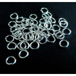 50x Biegering hellsilberfarben 5mm x 0,7mm rund Binderinge - Schmuckzubehör Biegering