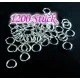 1200x Biegering versilbert 5mm x 0,7mm rund hellsilber Binderinge - Schmuckzubehör Biegering - Leisure-Beads DIY