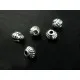 5x silberfarbene 5x5x4mm Metallperlen Kürbis Spacer - Leisure-Beads DIY