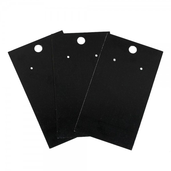50 schwarze Schmuckkarten 90x50mm Papier ohne Schrift Schmuck Display Ohrringe - Schmuckzubehör - Leisure-Beads DIY