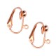 2 Stück rosegoldfarben Ohrclips 17x14mm rosegoldfarben Ohrringe ohne Löcher - rosegoldfarben Schmuckzubehör Ohrclips basteln