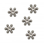 5x gunmetal 8mm Metallperlen Kugel Spacer - Schmuckzubehör Metallperlen