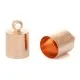 10x Rosegoldfarben Endkappe 11x7mm innen 6,5mm rosegoldfarben Einklebkappen - rosegoldfarben Schmuckzubehör - Leisure-Beads DIY