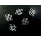 5x Kettenverbinder 10x12mm Kettenverteiler rautenform silberfarben - Schmuckzubehör