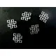 5x Kettenverbinder 10x12mm Kettenverteiler / Schmuckzubehör in Rautenform silberfarben Schmuckzubehör - Leisure-Beads DIY