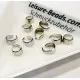 10x silber Collierschlaufe 7x5x3mm Anhängerhaken silberfarben - Schmuckzubehör - Leisure-Beads DIY
