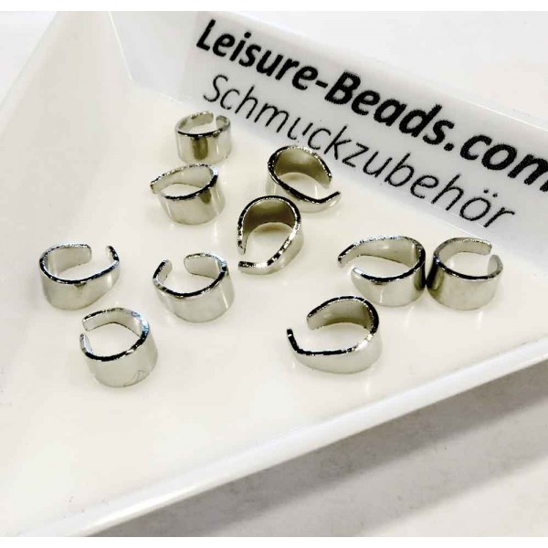 5x silberfarben Collierschlaufe 7x5x3mm Anhängerhaken silberfarben - Schmuckzubehör - Leisure-Beads DIY