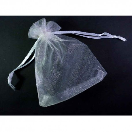 Leisure-Beads - 1x weisses Organzasäckchen 12x9cm weisser Organzabeutel - Schmuckzubehör Schmuckverpackung