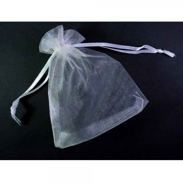 1x weisses Organzasäckchen 12x9cm weisser Organzabeutel - Schmuckzubehör Schmuckverpackung - Leisure-Beads DIY