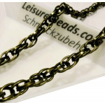 2m bronzefarbene Doppelankerkette 3,58mm Breite - Schmuckzubehör