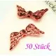 50x rosegoldfarben Engelsflügel Perlen 19x8mm - Schmuckzubehör - Leisure-Beads DIY