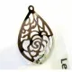 1x Edelstahlanhänger 23x16mm Tropfenform - Schmuckzubehör - Leisure-Beads DIY