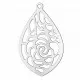 1x Edelstahlanhänger 23x16mm Tropfenform - Schmuckzubehör - Leisure-Beads DIY