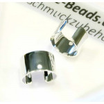 2x versilberte Ohrmuschel Klemme 10x6,2mm - Schmuckzubehör zum Ohr Cuffs basteln