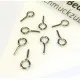 10x silber Edelstahl Schmuckhaken Perlenhaken 9mm Anhängerhaken - Schmuckzubehör - Leisure-Beads DIY