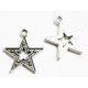 2x silber Stern Anhänger ca. 18x16mm Schmuckanhänger - Schmuckzubehör Anhänger