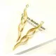 Goldfarbene Stardust Anhänger 52x9mm Schmuckanhänger - Schmuckzubehör - Leisure-Beads DIY