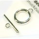 Knebelverschluss Ringteil Durchmesser 13mm Toggle silberfarben - Schmuckzubehör Schmuckverschluss