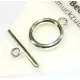 Knebelverschluss Ringteil Durchmesser 13mm Toggle silberfarben - Schmuckzubehör Schmuckverschluss - Leisure-Beads DIY