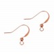 10 Stück rosegoldfarben Ohrfedern 19x17mm Ohrhaken - Rose Gold Schmuckzubehör zum Ohrringe selbermachen